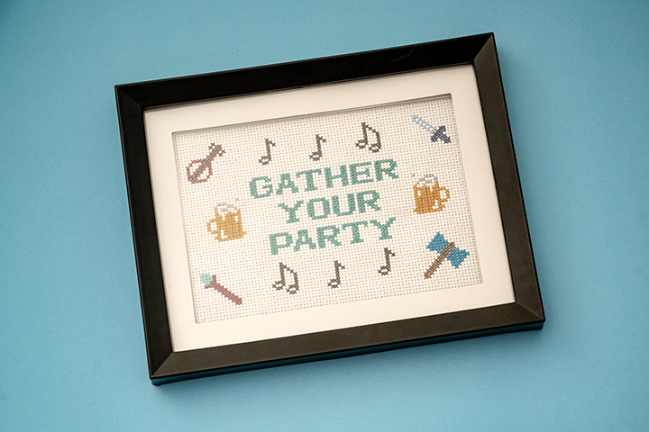Cross-stitch design: Gather Party