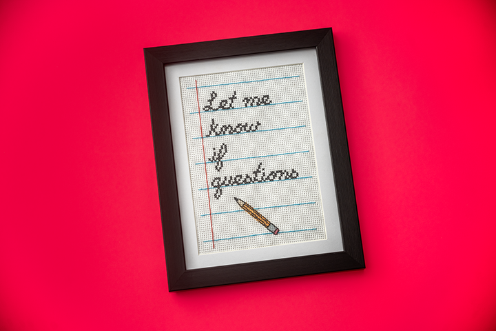 Cross-stitch design: If Questions