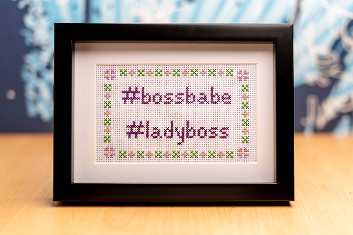Cross-stitch design: Lady Boss