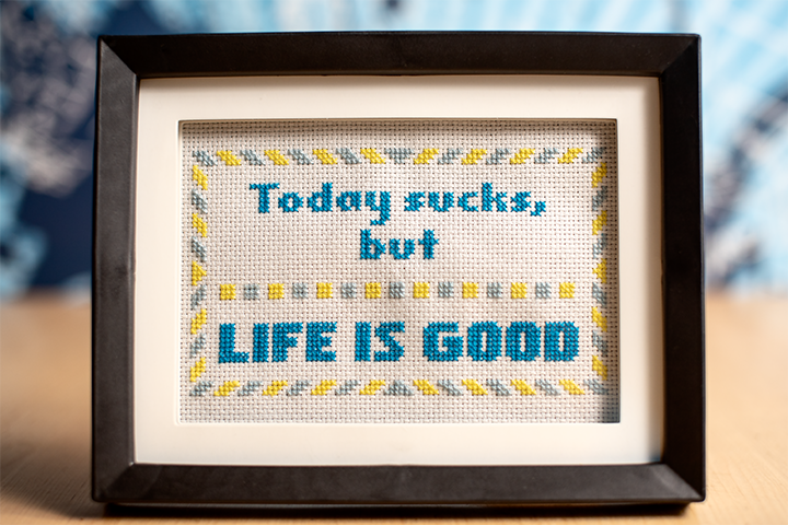 Cross-stitch design: Life Good