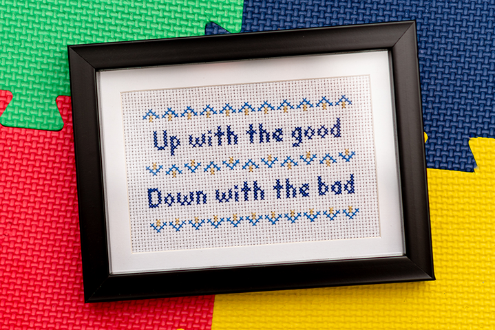 Cross-stitch design: Up Good