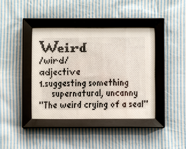 Cross-stitch design: Weird
