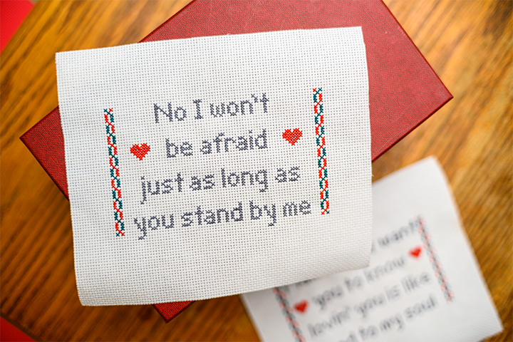 Cross-stitch design: Won't Be Afraid
